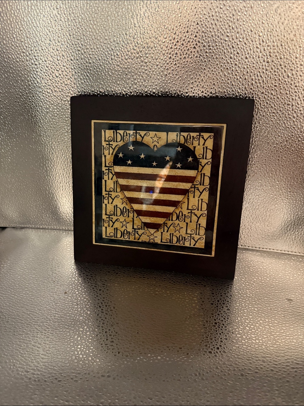 Liberty Heart American Flag Wall Art or Hot plate 250th